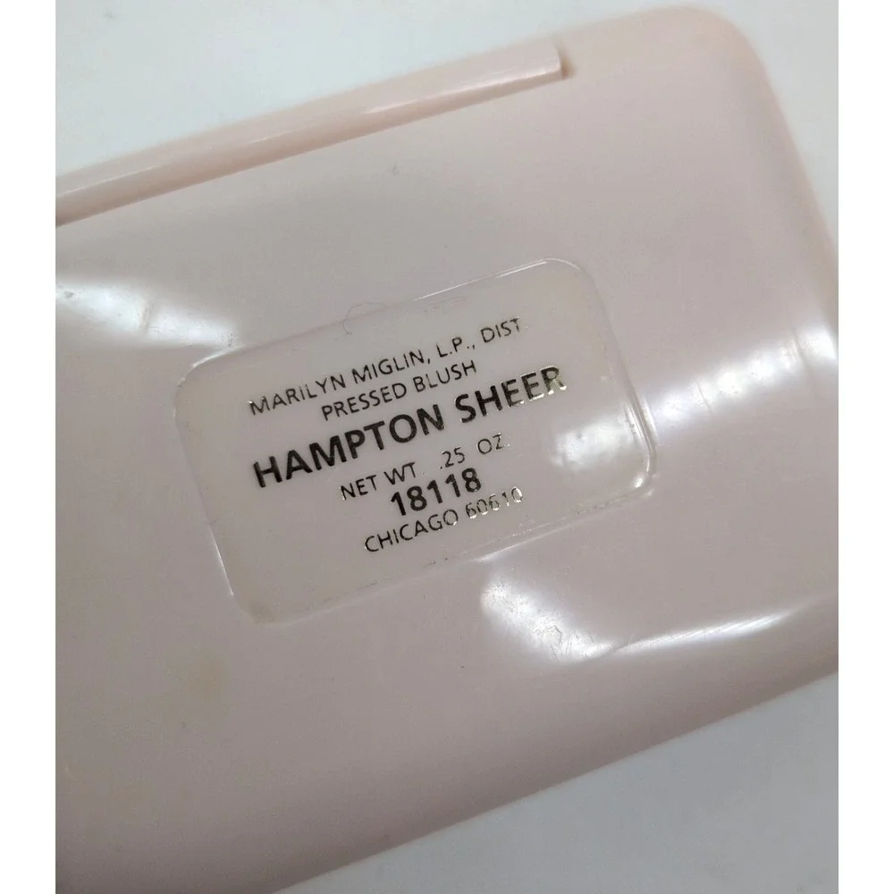 VNTG NEW!🥰Marilyn Miglin HAMPTON SHEER 18118 Pressed Blush Brush Compact MakeUp